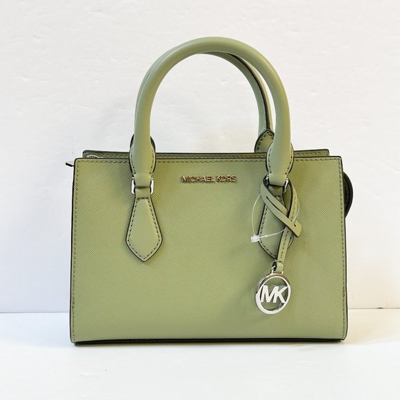 Michael Kors Sheila Small Satchel Shoulder Crossbody Bag Light Sage - Picture 4 of 12